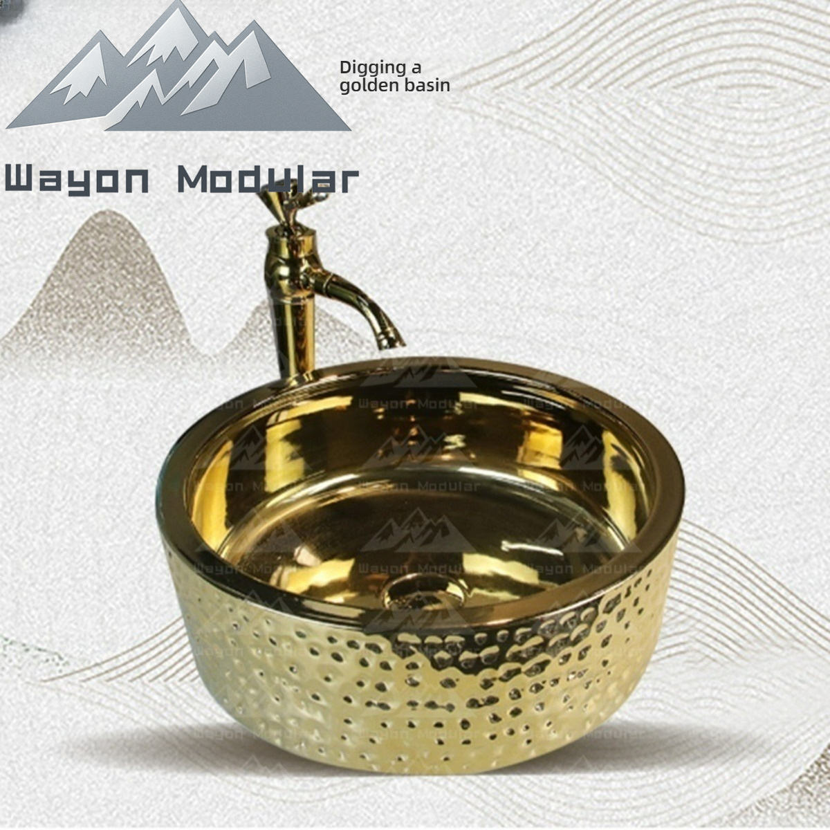 Ensemble de creusage de trous plaqué or (sans accessoires)