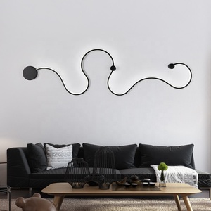 Style nordique décoratif salon chambre intérieur <span class=keywords><strong>serpent</strong></span> applique murale créative intérieur moderne Led applique murale - Product Image 4