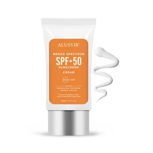 Korean Cosmetics Private Label Orgânico Sunblock Natural Face Skin Care Brightening Sun Screen Sunscreen Creme Com Spf 50