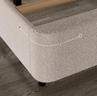 Lit King Size Moderne et Simple de Luxe, Confortable et Rembourré, Tissu Haut de Gamme Écologique, Couleur Personnalisable