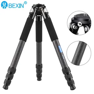 BEXIN new product factory wholesale adjustable travel tripod professional tripod stand carbon fiber tripod for bird watching