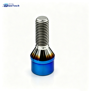 Tuercas de titanio para ruedas, juego de 20 piezas para BMW M12 M14 disponibles, acabado azul quemado, tuercas cónicas de carreras con hexágono interior. - Product Image 1