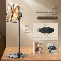 Support de téléphone intelligent en alliage d'aluminium à dissipation thermique 2026, avec double clip arrière classique pour enregistrement vidéo, réglable