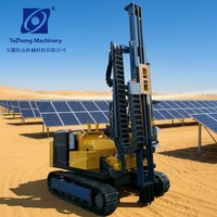 Foreuse hydraulique solaire pliable pour pieux à vis, à transport rapide, pour forage DTH, certifiée CE