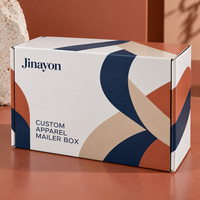Boîte d'expédition en carton ondulé E-Flute brillant personnalisée pour l'emballage de vêtements