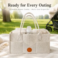 Sac à langer en feutre personnalisé avec logo imprimé en couleur, OEM ODM, pliable, sac fourre-tout pour maman avec motif pour la crèche du bébé, voyage, vente en gros