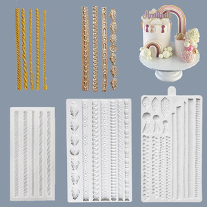 <b>Cake</b> Trim Silicone Mold Rectangle Chocolate Fondant Baking Decor Molds Wedding <b>Cake</b> <b>Decorating</b> <b>Supplies</b> - Product Image 4