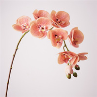 Grande orchidée artificielle Lausanne Phalaenopsis à 10 têtes, aspect réaliste, en plastique, pour décoration de table de mariage ou de maison, toucher hydratant