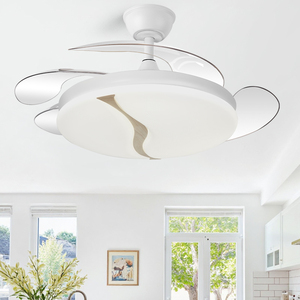 40W ABS lưỡi thông minh quạt trần ánh sáng Kit 8-25m ² phòng từ xa tường điều khiển bằng giọng nói cho phòng khách phòng ngủ quạt trần ánh sáng - Product Image 6