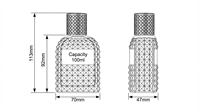 Flacons de parfum et cosmétiques de luxe écologiques de 30 ml, 50 ml, 100 ml, avec bouchon en aluminium, vaporisateur fin, verre vide scellé, couleur personnalisée