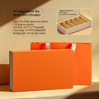 Boîte Cadeau à Thé Vide de Couleur Unie Premium, Boîte d'Emballage à Thé à 3/5 Compartiments, Universelle pour Thé de Roche et Da Hong Pao, Personnalisation Disponible