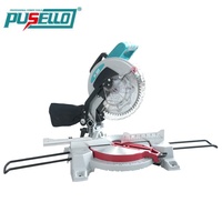 Scie à onglet coulissante PUSELLO 1800W 255mm pour le bois, l'aluminium et le PVC, coupe à 45 degrés, 220V
