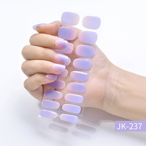 Bandes de gel semi-durcies pour ongles, autocollants 3D noirs pour ongles, enveloppes de couleur unie, décalcomanies OEM pour manucure - Product Image 6