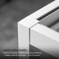 HENLIXO Motorisierte Aluminium-Pergola mit Verstellbaren Lamellen Wasserdichte Bioklimatische Outdoor-Balkon-Überdachung LED-Beleuchtung Terrasse