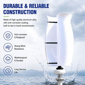 เครื่องกำเนิดไฟฟ้าพลังงานลม R&X RX-TL Tulip 5-30KW แบบแม่เหล็กขับเคลื่อนโดยตรง ใช้ได้กับลมแรงต่ำ แกนตั้ง ได้รับการรับรองมาตรฐาน CE RoHS 10 - Product Image 4