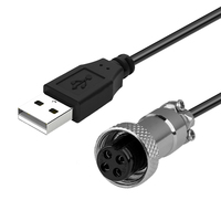Câble de données d'alimentation étanche USB 2.0 a mâle vers Gx12 4pin femelle Aviation Extension