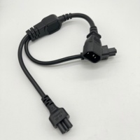 Cordon d'alimentation répartiteur C14 à double C5 de 0.5m avec homologations CE Kema-Keur CUL KC NSW