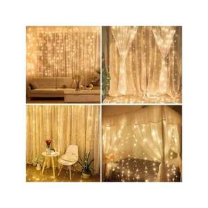 Guirnaldas de luces LED, 300 luces LED blancas cálidas con control remoto para decoraciones navideñas en interiores y exteriores - Product Image 2