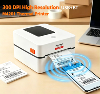 Impresoras de Etiquetas Térmicas de Alta Velocidad M4201 de 300 DPI, Máquina de Impresión de Etiquetas de 152 mm/s, Impresora de Etiquetas Inalámbrica para Imprimir Etiquetas