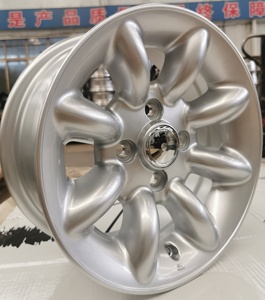 Jantes en alliage d'aluminium 13x6.0 pouces PCD 4/101.6 Offset 20mm, <span class=keywords><strong>nouveau</strong></span> design concave, finition noire pour Opel GT Olympia Minilite - Product Image 2