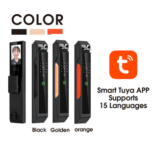 3 डी फेस रिकग्निशन डोर हैंडल डिजिट लॉक और फेस रिकग्निशन फिंगरप्रिंट लॉक सुरक्षा पासवर्ड स्वचालित स्मार्ट डोर लॉक - Product Image 2