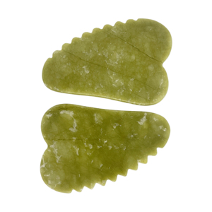 อุปกรณ์ดูแลผิวสีเขียวธรรมชาติพร้อมฟันหยก gwasha ใช้ในสปาที่บ้าน - Product Image 5