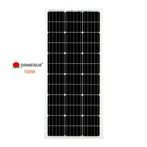 欧尚工厂3*12单板太阳能电池板套件单晶太阳能电池板100 w 100瓦峰值光伏太阳能电池板模块12V 18V