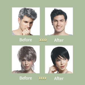 Toptan doğal anında krem saç boyası siyah kahverengi hızlı etkili erkek kadın bitkisel besleyici 2-IN-1 formülü - Product Image 4