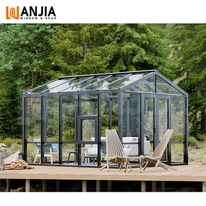 WANJIA Design moderne Cadre en aluminium rétractable <span class=keywords><strong>Solarium</strong></span> Sunroom Vente à chaud Verre à bris thermique Salon de soleil pour l'extérieur des villas - Product Image 2