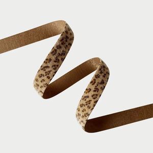 Hot Sale Wild 1/1.5cm Leopard Print Fuzzy <b>Ribbon</b> for Hair Clips & Barrette Making 10 Yards/Roll - Product Image 4