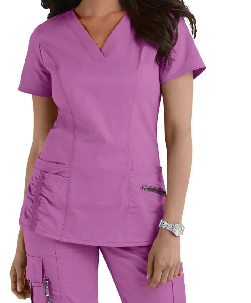 Uniforme de enfermeiras médicas chinesas, eco-amigável, atacado, de alta qualidade para recepcionista de hospital/farmático/médicos/veterinário