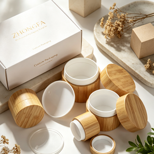 Pots d'échantillons cosmétiques vides écologiques 5G-20G avec couvercles en bambou naturel OEM pour l'emballage de produits de beauté et de soins de la peau - Product Image 6