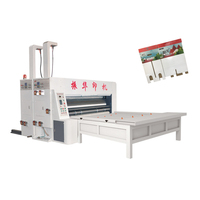L'impression semi automatique YSF-C de Flexo rainant la machine rotatoire de coupeur avec l'alimentation en chaîne pour le carton ondulé