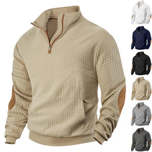Sweat-shirt matelassé à fermeture éclair pour homme, coupe ample, respirant, vêtements décontractés, vêtements d'extérieur pour l'automne et l'hiver - Product Image 1