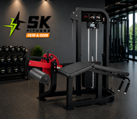Machine à flexions et extensions des jambes SK Commercial, équipement de musculation robuste à charges réglables pour les salles de sport professionnelles et les centres de fitness