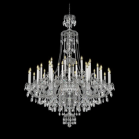 Lustre européen en verre bohème de grande taille, chromé, luminaires suspendus K9