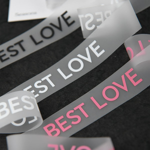Tpu Matte Silicone Ribbon Spool Digital Printed Best Love Just For You Wedding Decorative Flower Ribbon 7K268 - Product Image 4