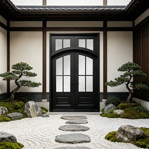 Porte de villa en fer forgé durable avec système d'ouverture à pousser et à tirer pour projets de luxe - Product Image 2