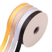 Ruban en satin polyester simple face de qualité supérieure de 2,2 cm pour boîte à gâteaux, emballage cadeau, design floral et décoration de pâtisserie