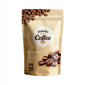 Sacs de café de haute qualité imprimés avec logo personnalisé pochette debout en feuille d'aluminium avec fermeture éclair pour l'emballage de collations café thé - Product Image 1