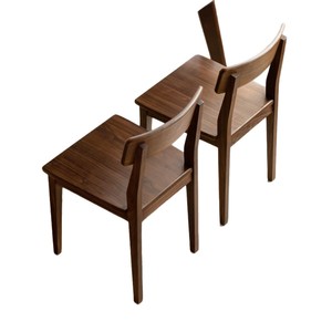 Solid Wood <b>Dining</b> <b>Chair</b> Oak Walnut Color Backrest Nordic Style <b>Dining</b> Room <b>Chair</b> - Product Image 5