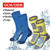 Chaussettes de randonnée imperméables respirantes pour hommes et femmes avec logo personnalisé, 3 couches antidérapantes