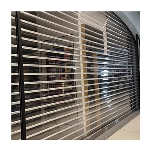 Persiana de policarbonato transparente de aluminio con vista completa, persiana enrollable de cristal automática, puerta de garaje transparente - Product Image 5