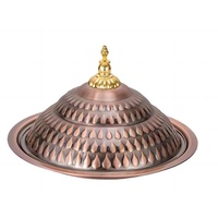 Plateau à gâteau profond rétro de luxe léger, avec couvercle en forme de goutte d'eau poli, pour fruits, export transfrontalier Afrique Moyen-Orient