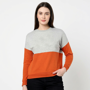 Sudadera de cuello redondo de poliéster/algodón transpirable de gran tamaño personalizada de alta calidad para mujer Sudadera con capucha de invierno de talla grande frontal personalizable - Product Image 1
