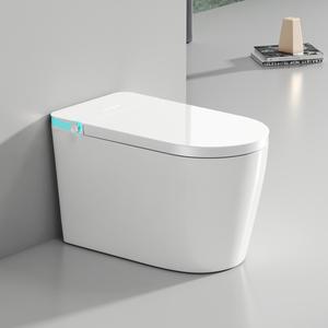 Toilet Pintar Gantung Dinding CE Europe, Bentuk Panjang, dengan Bidet Otomatis, Saluran Pembuangan S-Trap, dan Kontrol Jarak Jauh - Product Image 1