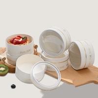 Vente en gros Boîte d'Emballage Cylindre Mousse Gâteaux Couvercles Transparents Boîtes d'Emballage Dessert Pain Cookie Snack