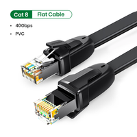 Untuk Kabel Ethernet Cat8 40Gbps 2000MHz Kabel Jaringan Jalinan Katun untuk Laptop PS4 Router RJ45