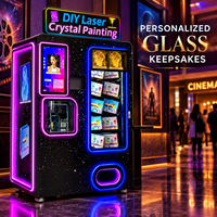 Mesin Penjual Otomatis Lukisan Kristal 3D Laser Suvenir Kustom DIY