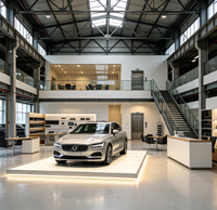 Bâtiment moderne en structure acier préfabriquée pour hangar, abri de voiture ou atelier